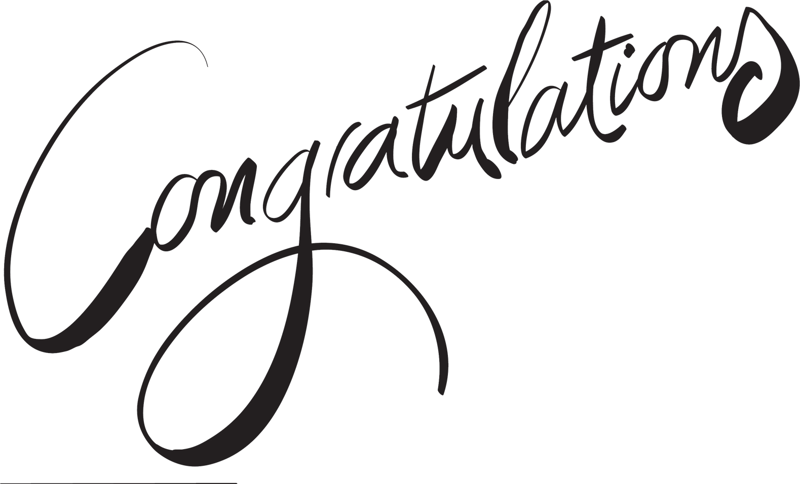 Congratulations Transparent Png (black)