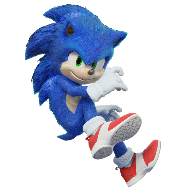 Sonic The Hedgehog Movie 2020 Download Png Image (black, beige, lavender)