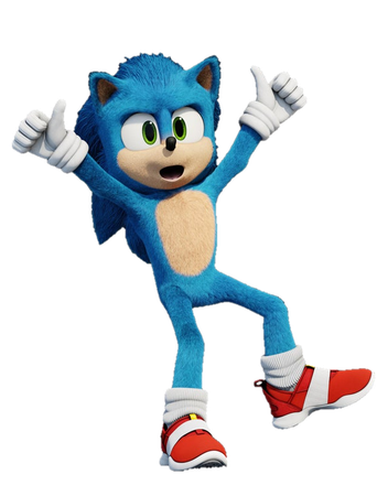 Sonic The Hedgehog Movie 2020 Png File (black, silver, teal)