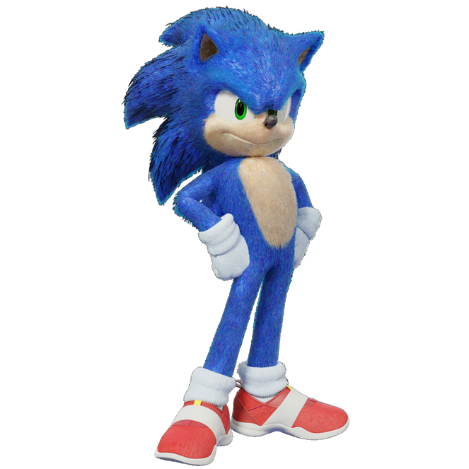 Sonic The Hedgehog Movie 2020 Png Free Download (black, silver, teal)