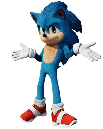 Sonic The Hedgehog Movie 2020 Png Image (black, beige)