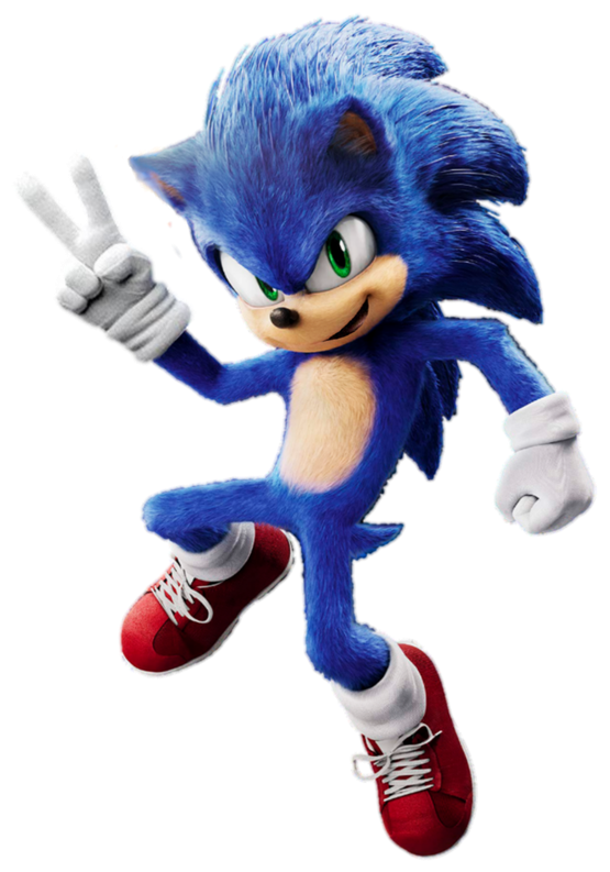 Sonic The Hedgehog Movie 2020 Png Isolated File (black, silver, lavender, white)