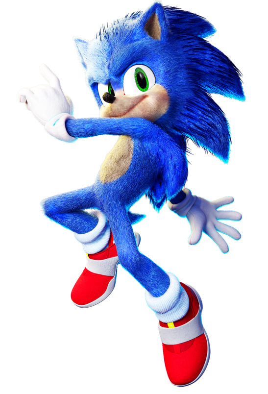 Sonic The Hedgehog Movie 2020 Png Transparent (black, white)