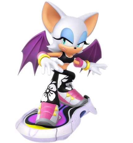 Sonic X Rouge The Bat Png Clipart (black, lavender, white)