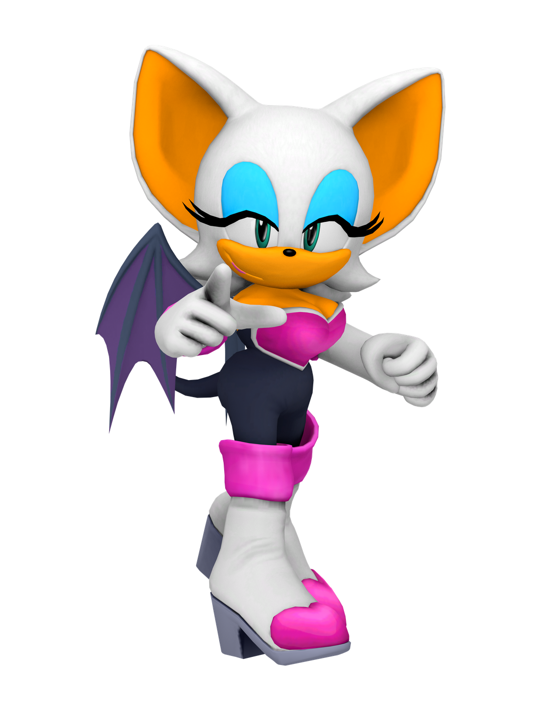 Sonic X Rouge The Bat Transparent Png (black, chocolate, orange, white)