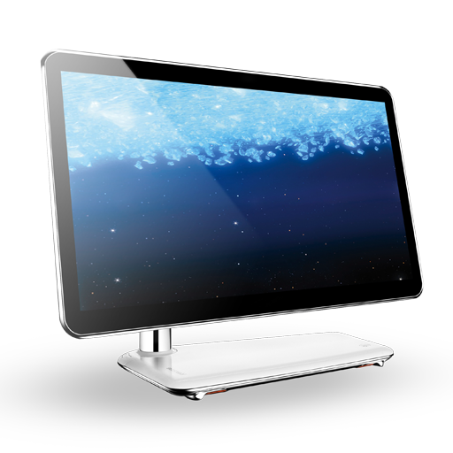 Monitor Png Transparent Image (black, white, lavender)