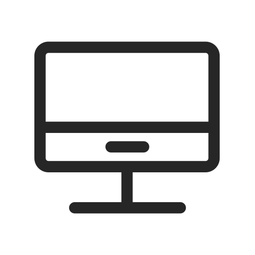 Monitor Computer Electronic Desktop Icon Free Transparent Png Icon Download (black)