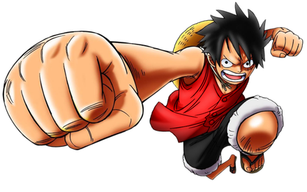 Monkey D Luffy Png Free Download (black, salmon)