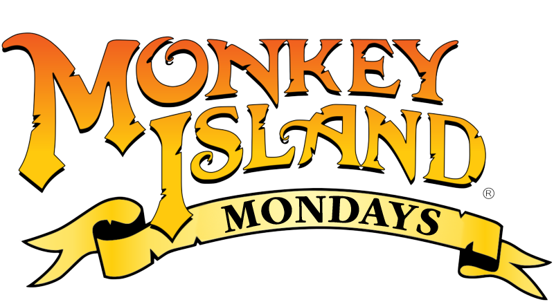 Monkey Island 2 Lechucks Revenge Logo Png Photo (black, gold)