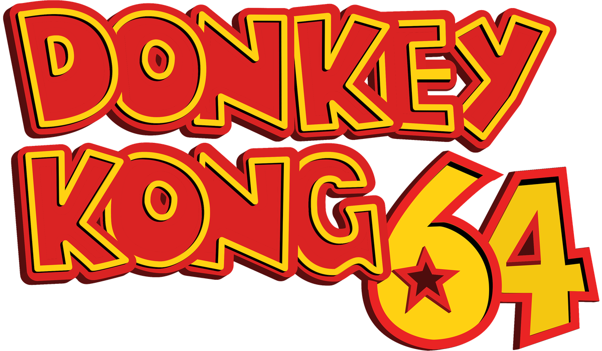 Donkey Kong Logo Png Isolated Hd (black, gold, red)