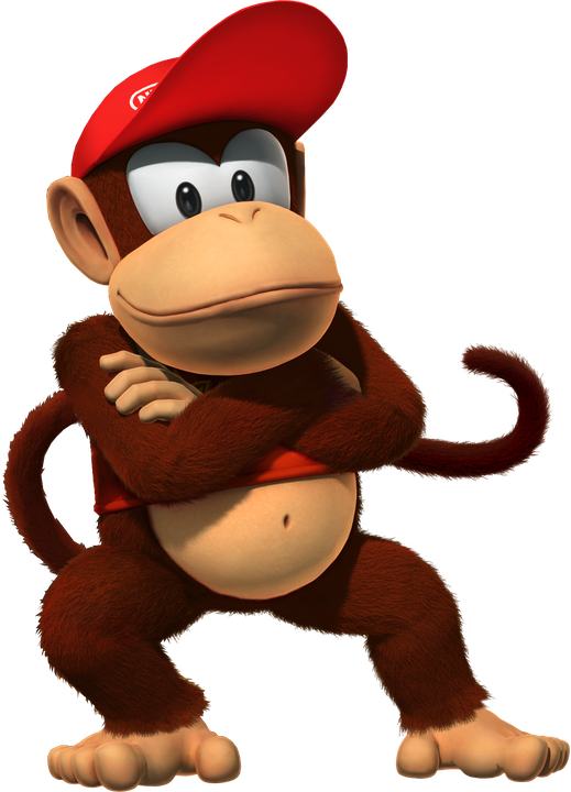 Donkey Kong Png File (black, maroon)