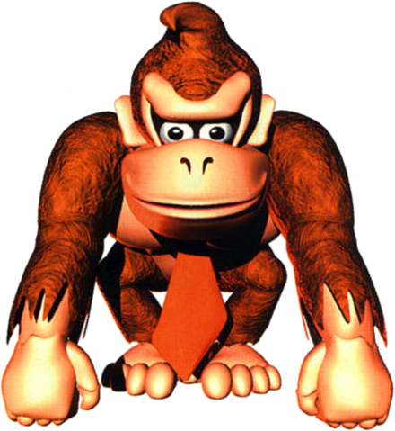 Donkey Kong Png Transparent Image (black, beige)