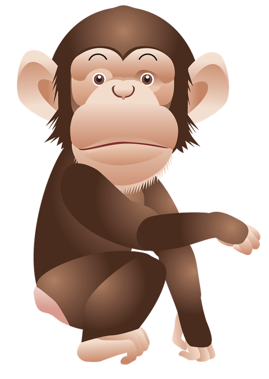 Monkey Png Isolated File (maroon, pink, silver, black, salmon)