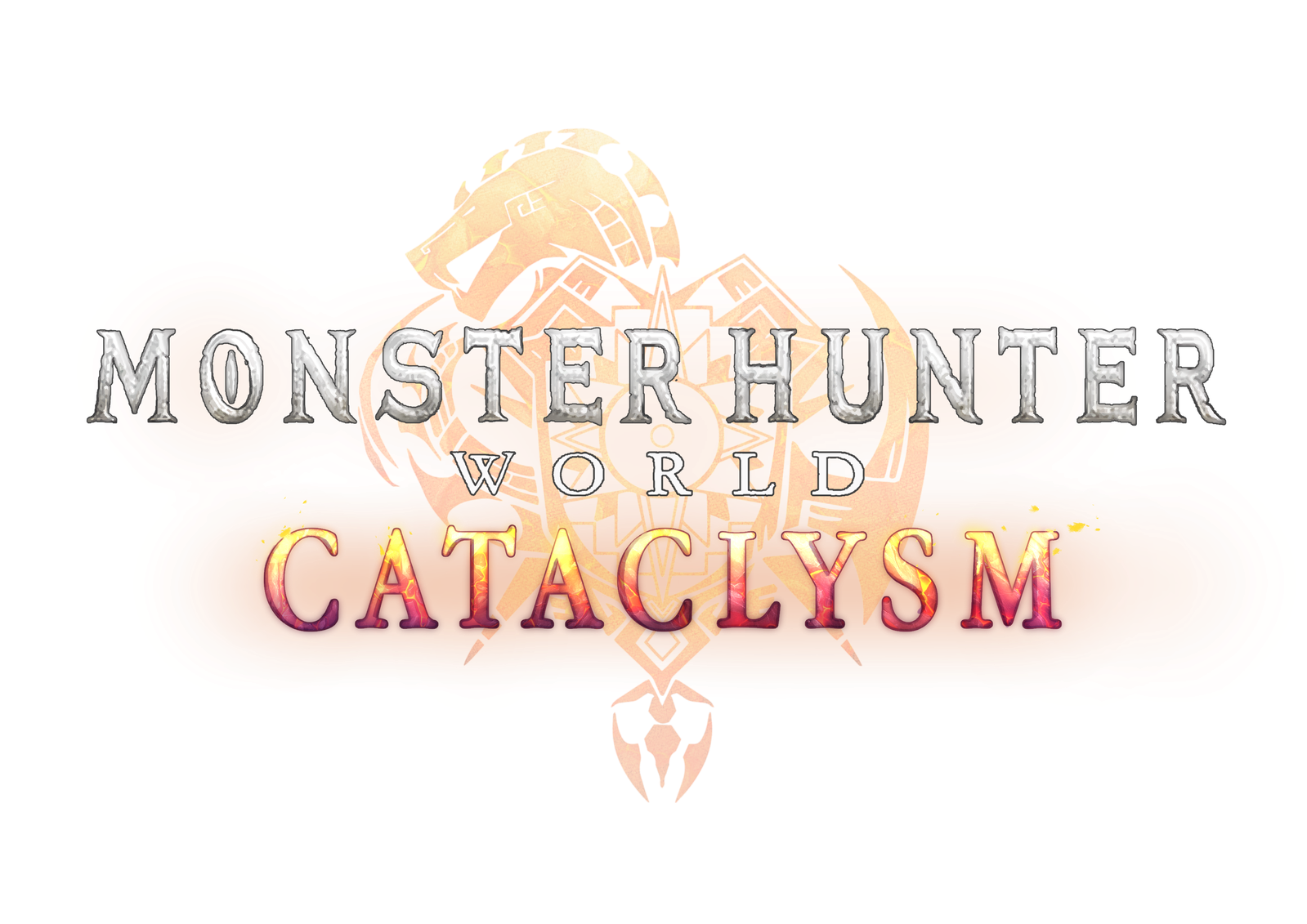 Monster Hunter World Logo Png (chocolate, black, orange, salmon)