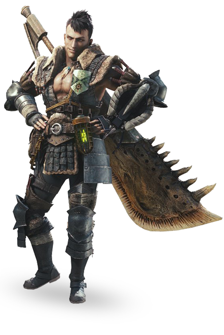 Monster Hunter World Transparent Background (white, lavender, black)