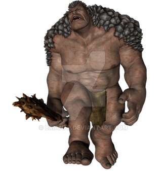 Monster Ogre Png Background Image (gray, black, olive)