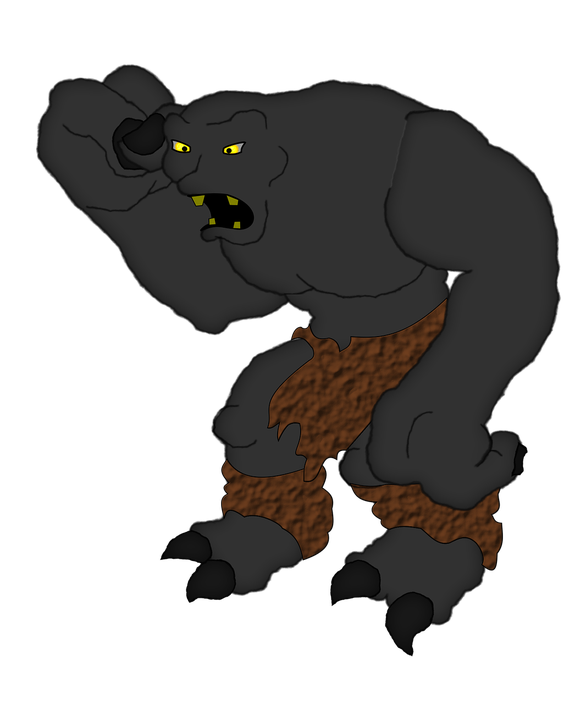 Monster Ogre Png Photo (black)