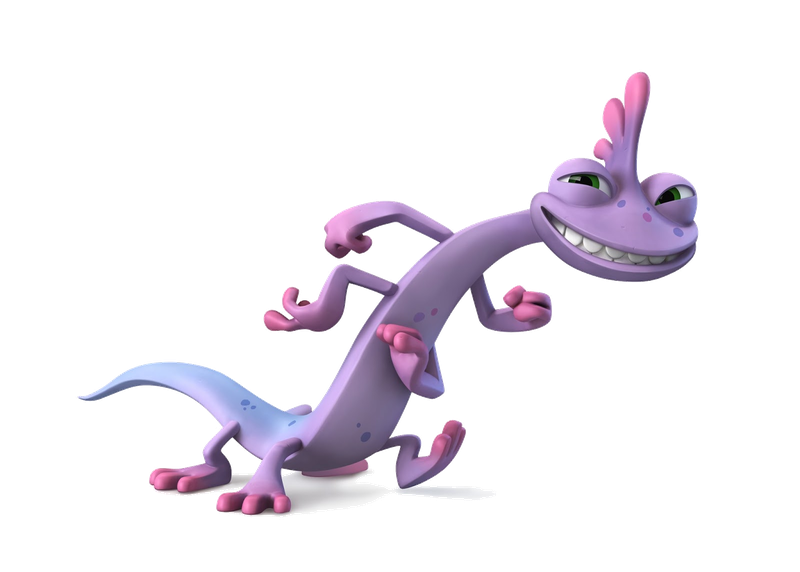 Monsters Inc Purple Lizard Png Clipart (black, gray, indigo)