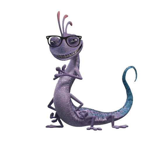 Monsters Inc Purple Lizard With Glasses Png Download Image (gray, indigo, white)