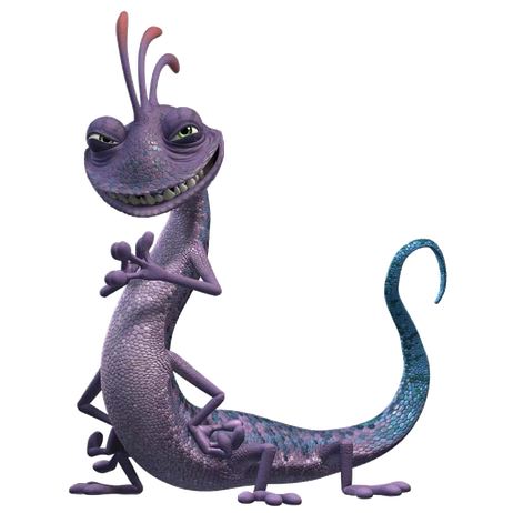 Monsters Inc Purple Lizard With Glasses Png Photo (black)