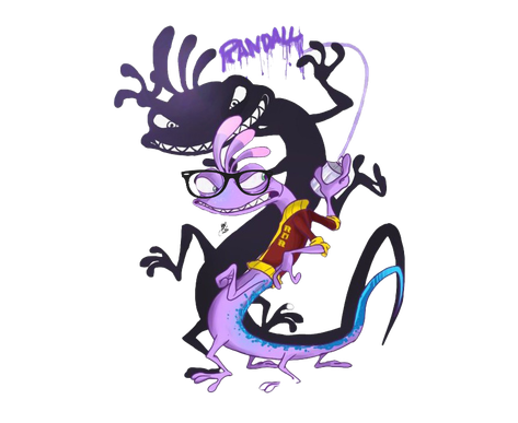 Monsters Inc Purple Lizard With Glasses Transparent Image (black)