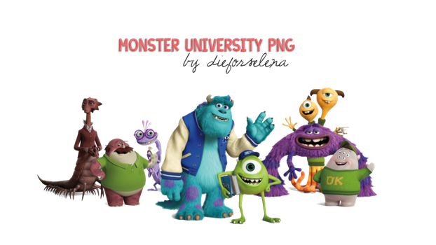 Monsters University Transparent Background (black)