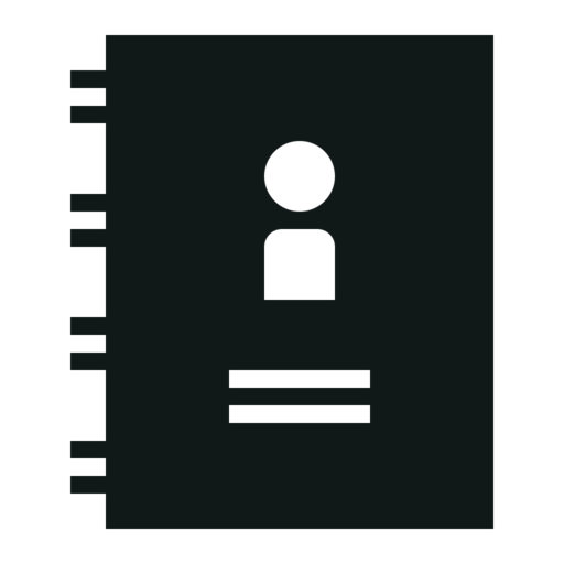 Contact Free Png Icon (black)