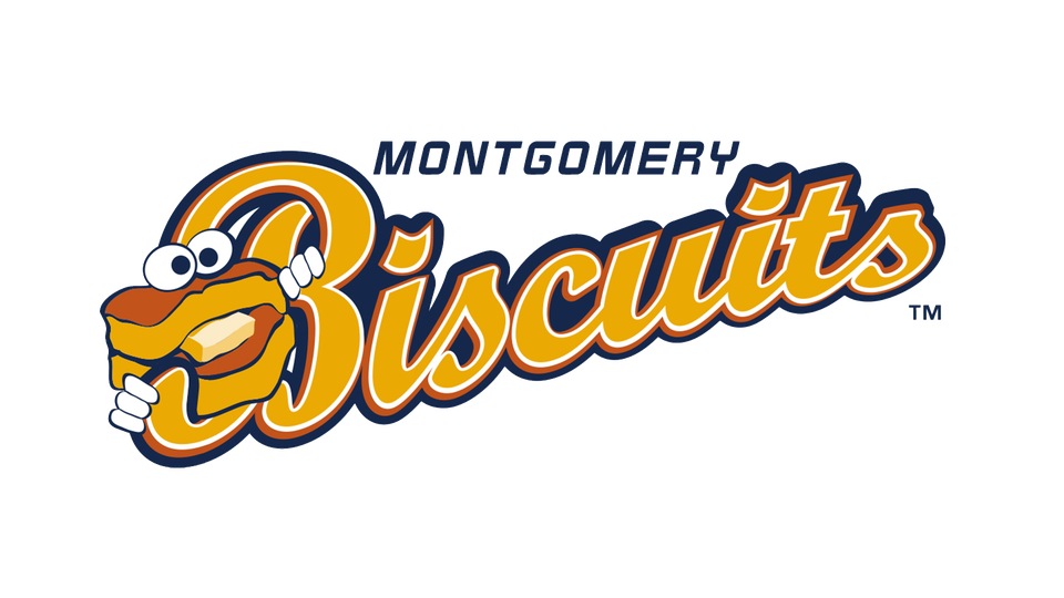 Montgomery Biscuits Png Image (white, black, orange)