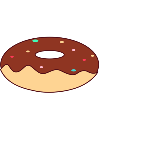 Donut 1 Free Transparent Png Icon Download (pink, maroon, black)