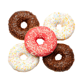 Donut Png Background Image (olive, salmon, black, maroon)