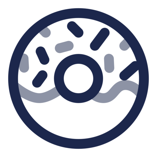 Donut Free Png Icon Download (navy, black)