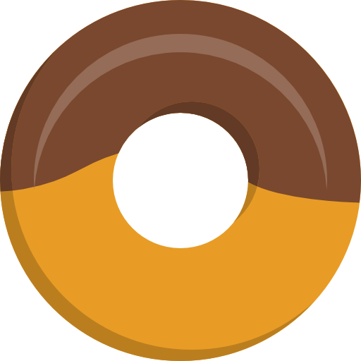 Donut Icon Free Png Icon Download (olive, black, gray, orange, chocolate)