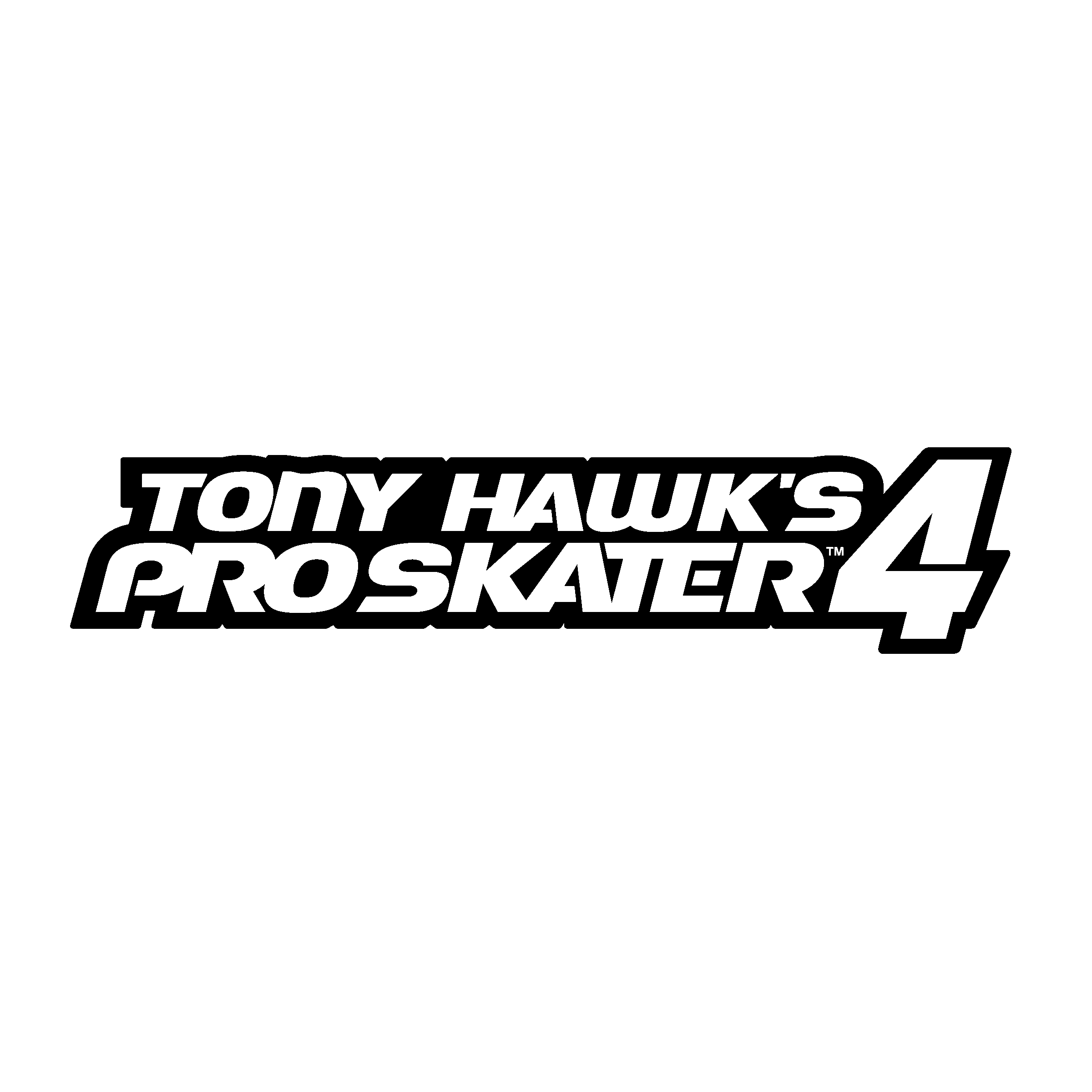 Tony Hawks Pro Skater 4 Logo Png File (lavender, black, gray, white, silver)