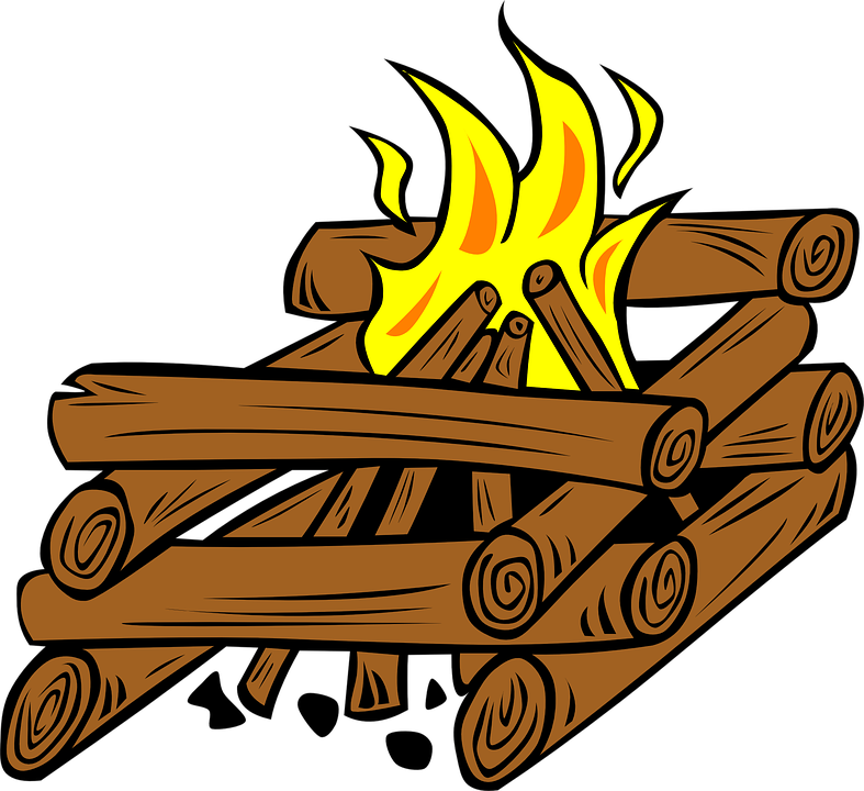 Wood Campfire Vector Png Hd (black, chocolate, yellow)