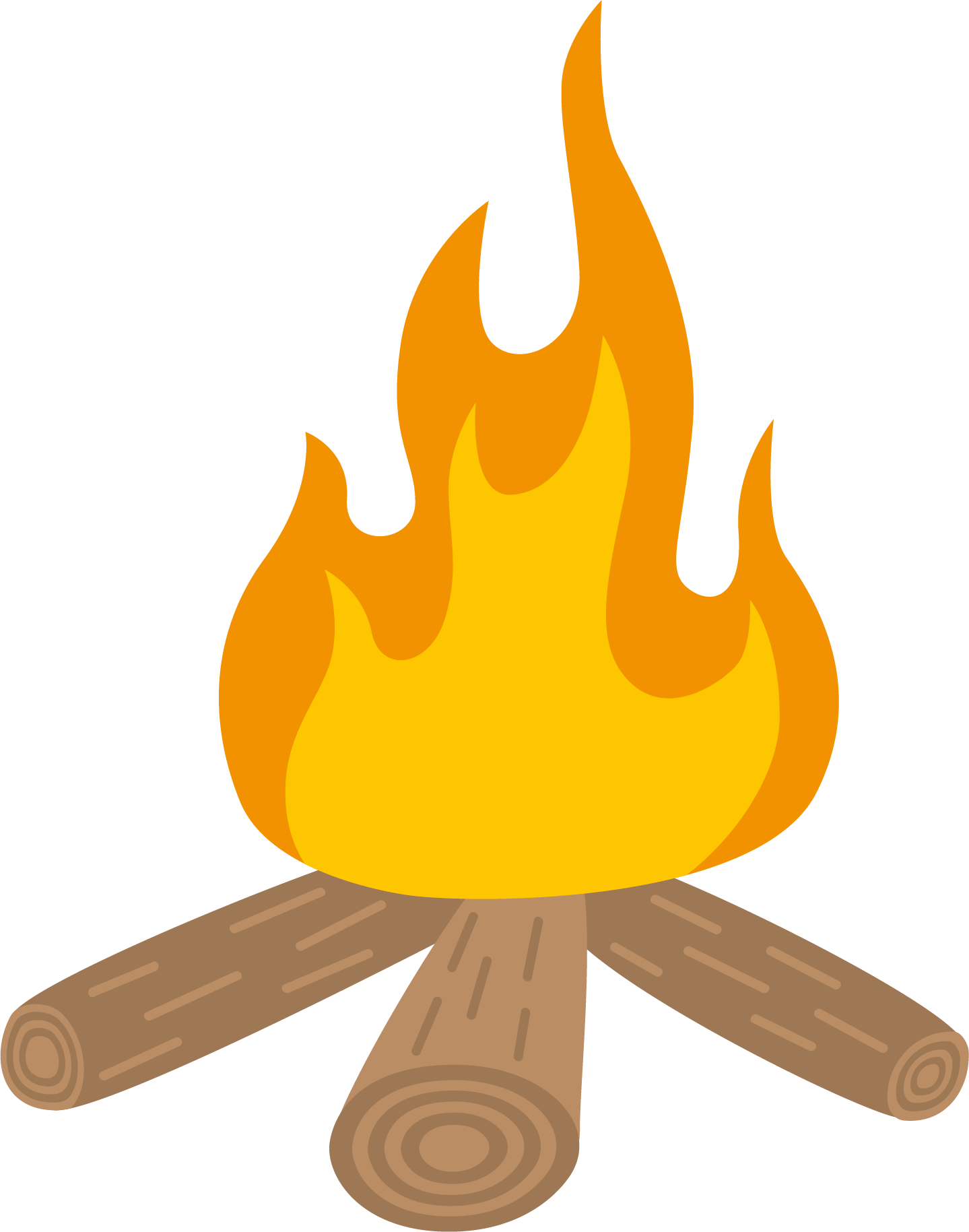 Wood Campfire Vector Png Transparent Image (white, gray, gold, orange)