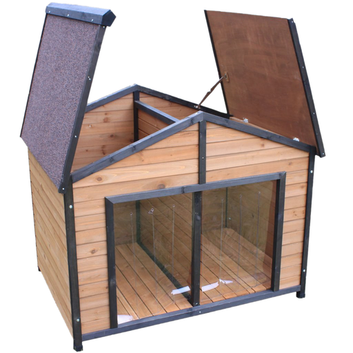 Wood Dog House Png Transparent Image (silver, gray, black)