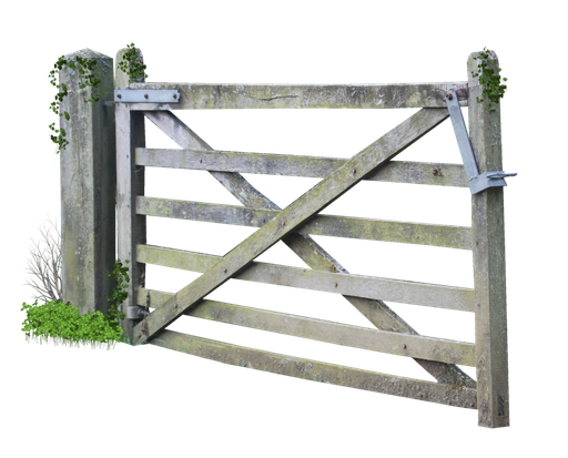 Wood Gate Png Transparent Image (black)