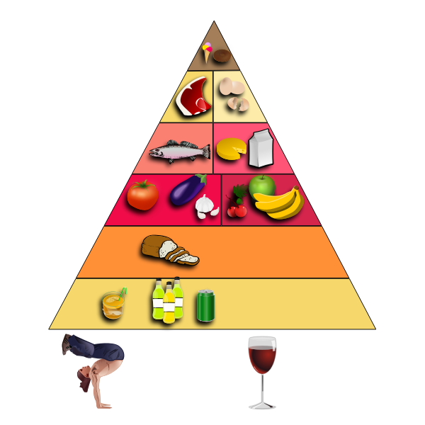 Food Pyramid Png Isolated Pic (orange, salmon, olive, chocolate, black)