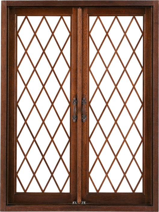 Wood Window Design Png File (black)