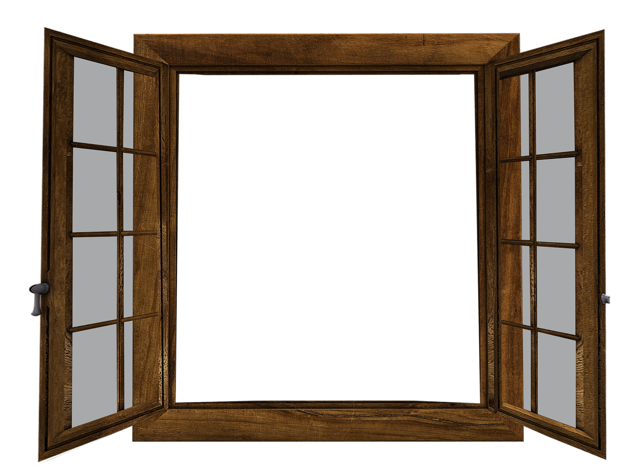 Wood Window Exterior Png File (gray)