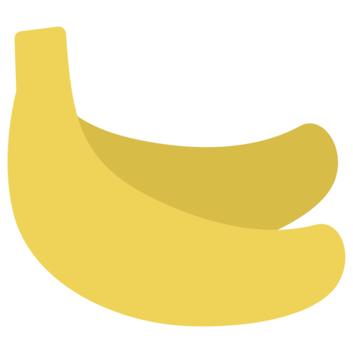 Food Color Banana Free Png Icon (salmon, black, gold)