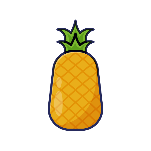 Food Fresh Pinapple Fruit Icon Free Nobackground Png Icon Download (orange, black)