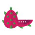 Food Fruit Vegetable Vegetarian Organic Dragon Icon Free Png Icon Download (teal, purple, gray, black)