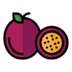 Food Fruit Vegetable Vegetarian Organic Passion Icon Free Transparent Png Icon Download (purple, black)