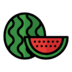 Food Fruit Vegetable Vegetarian Organic Watermelon Icon Free Png Icon Download (green, black, gray, teal, chocolate)