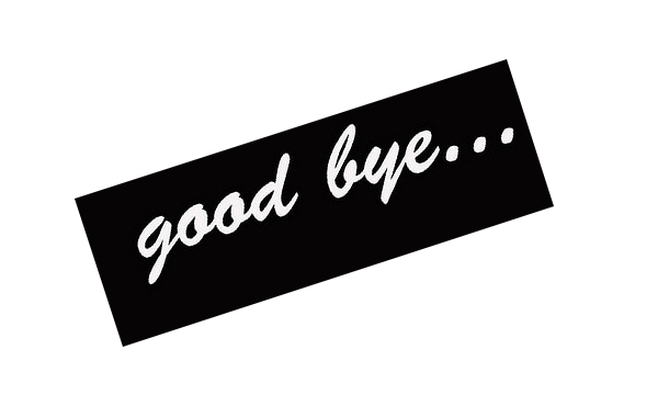 Goodbye Png Free Image (black, white)