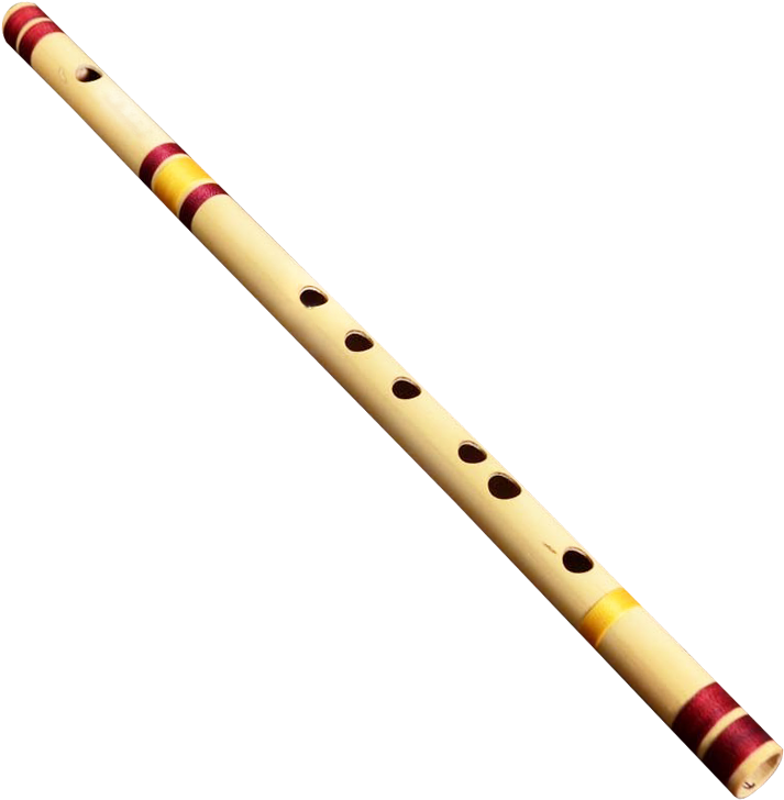 Wooden Bamboo Flute Professional Transparent Png (black, silver, beige)