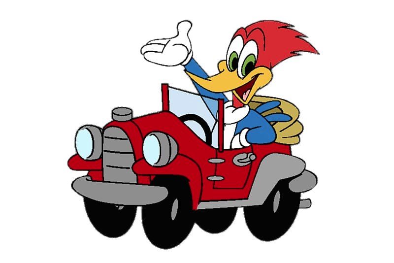 Woody Woodpecker Transparent Png (maroon, black, gray, white)