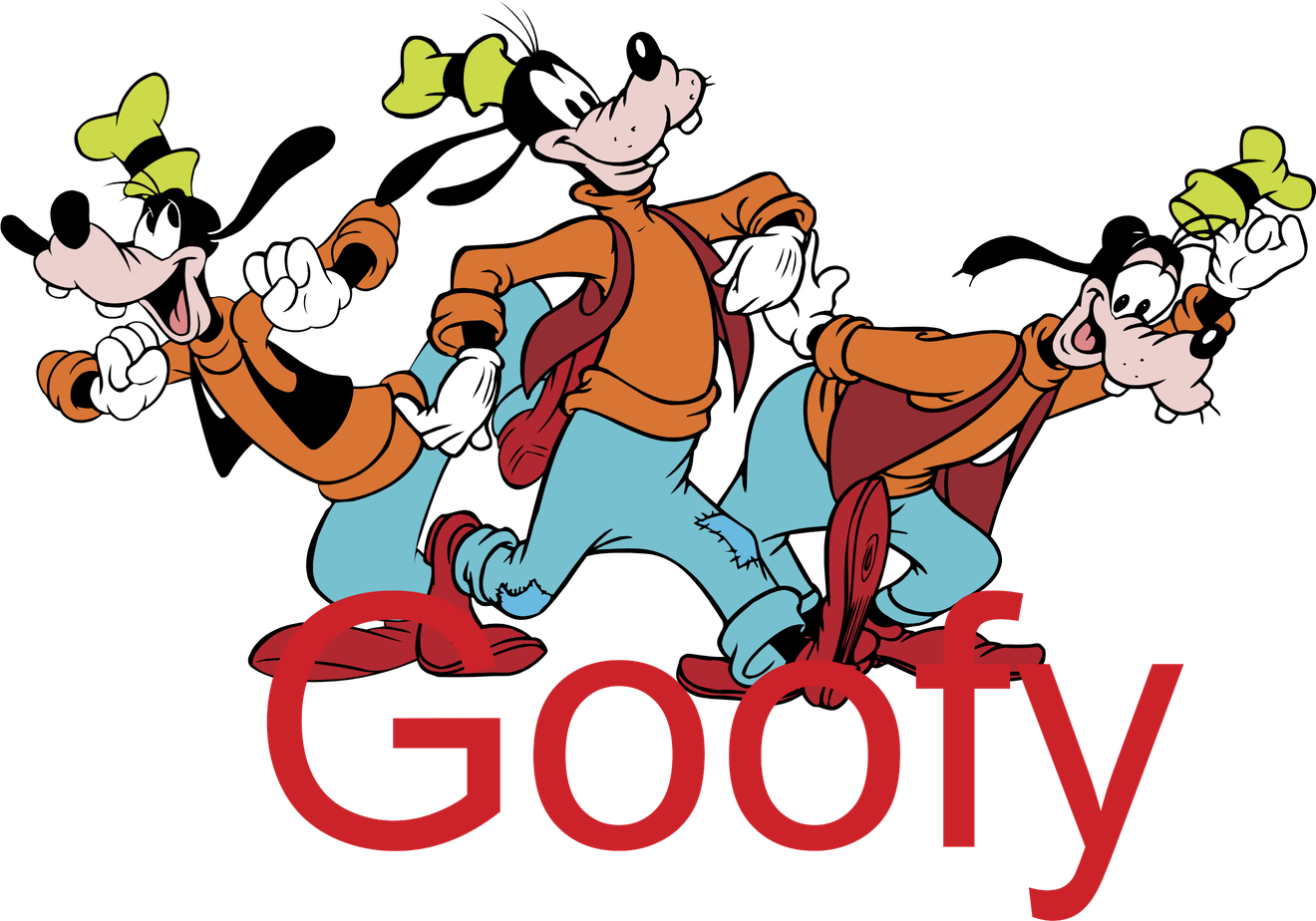 Goofy Download Png Isolated Image (chocolate, white, red, black, silver)