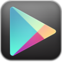 Googleplayblack Free Transparent Png Icon Download (gray, black)